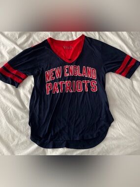 New England Patriots G-III Navy & Red Short Sleeve Tee